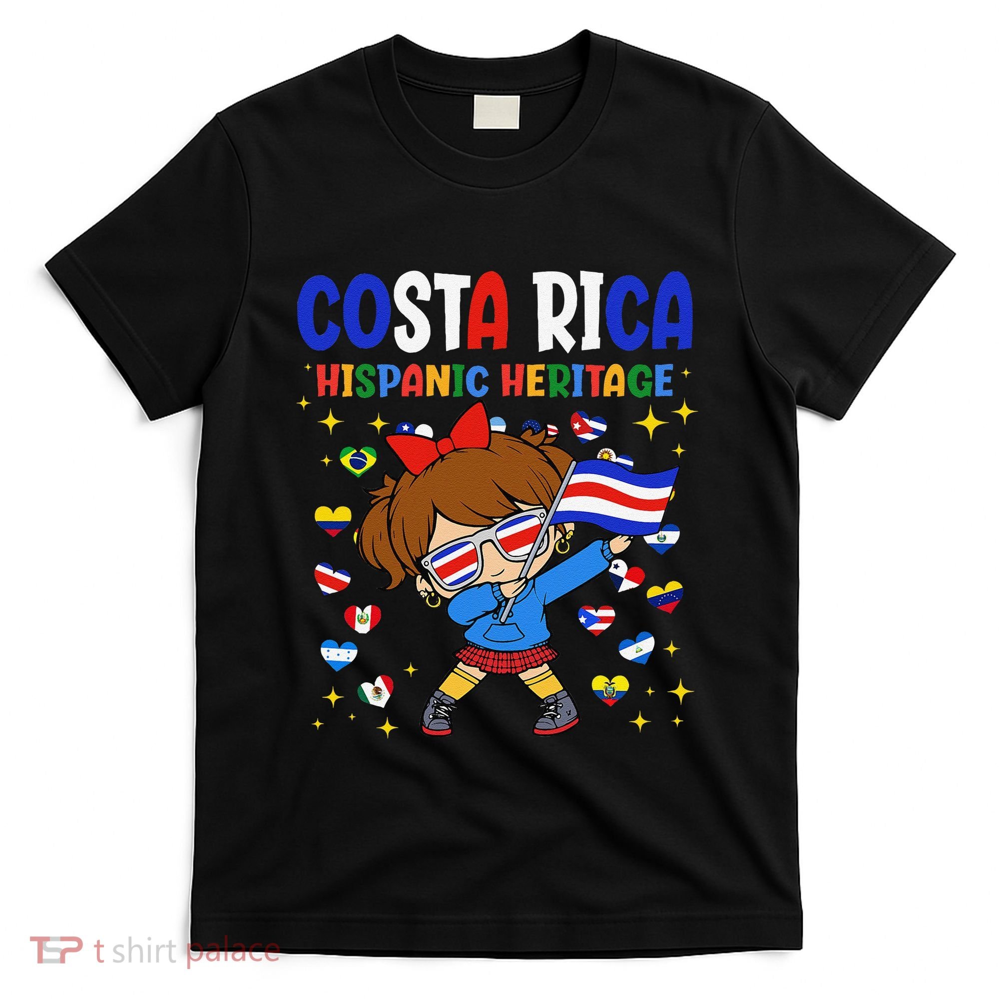 Hispanic Heritage Month Costa Rica Flag Costa Rican Gift T-Shirt