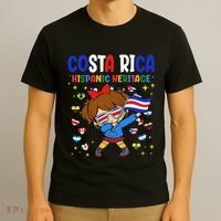 Hispanic Heritage Month Costa Rica Flag Costa Rican Gift T-Shirt thumb 3