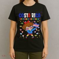 Hispanic Heritage Month Costa Rica Flag Costa Rican Gift T-Shirt thumb 4