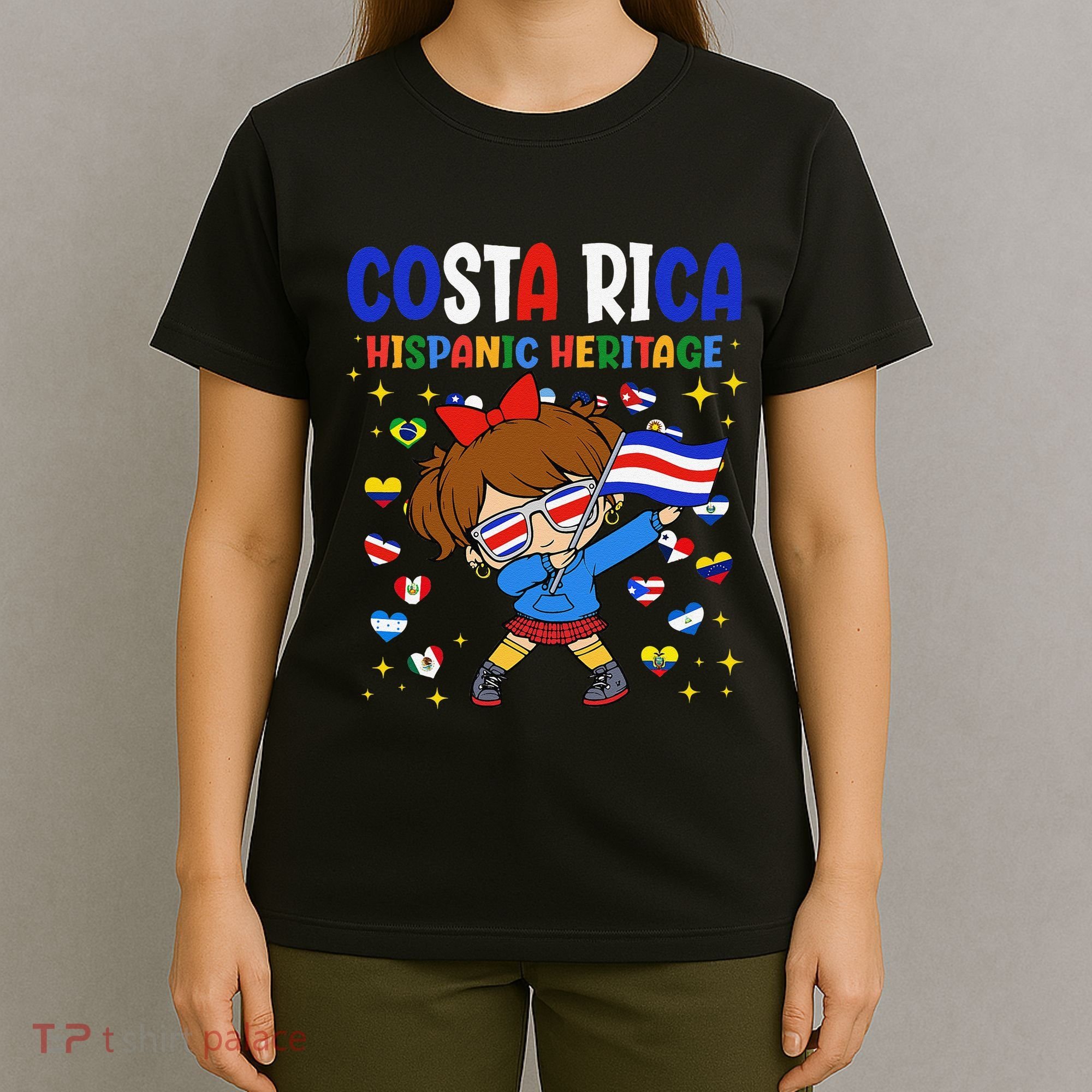 Hispanic Heritage Month Costa Rica Flag Costa Rican Gift T-Shirt