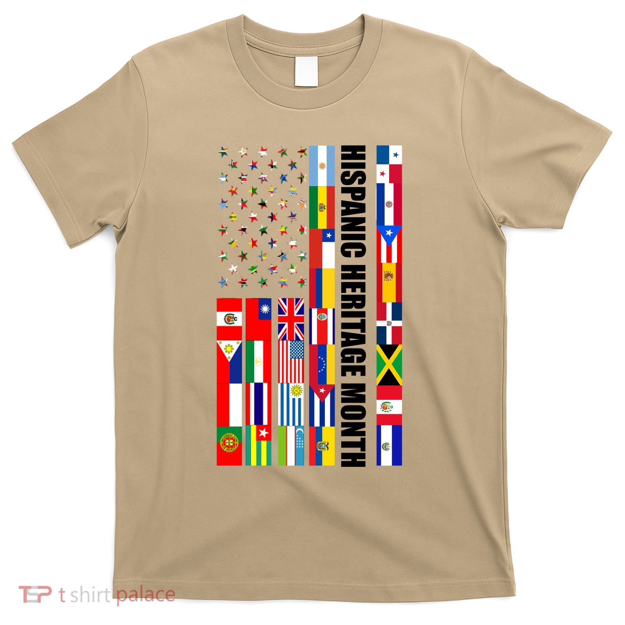 Hispanic Heritage Month Countries United Flag T-Shirt