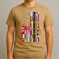Hispanic Heritage Month Countries United Flag T-Shirt thumb 3