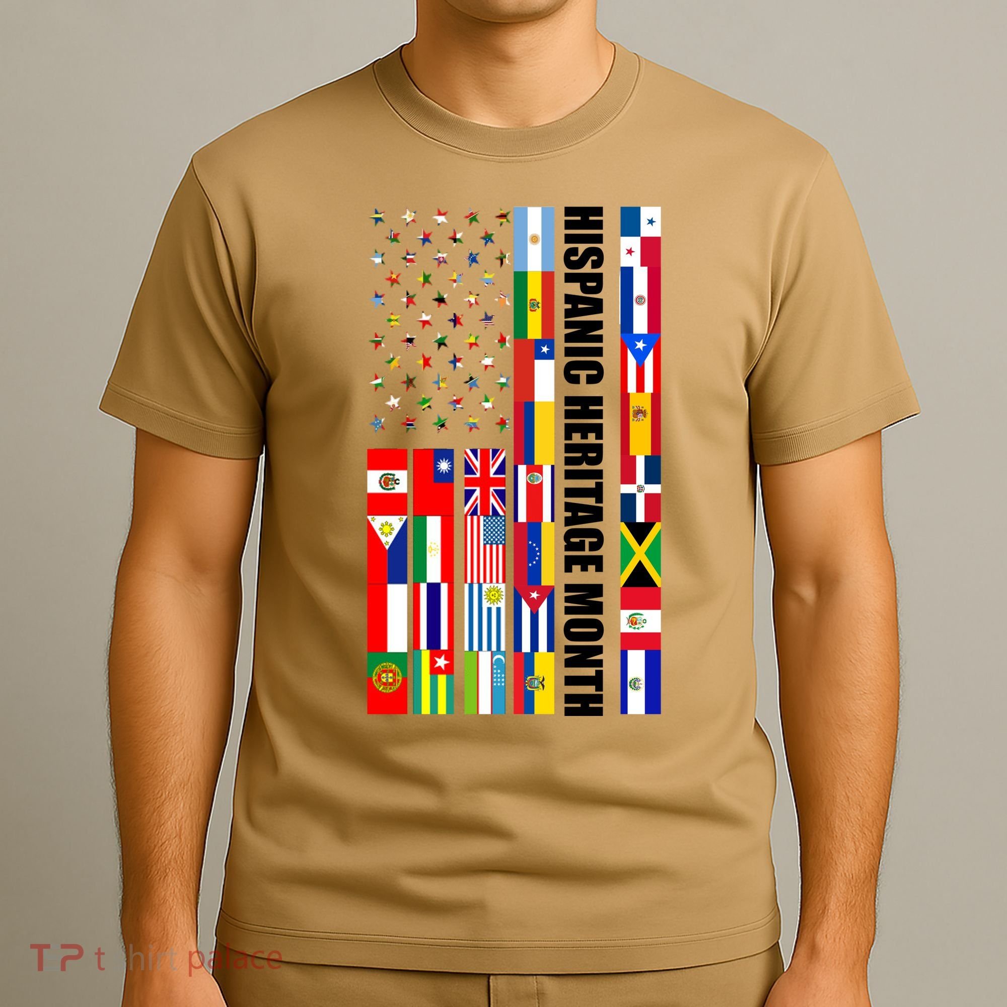 Hispanic Heritage Month Countries United Flag T-Shirt