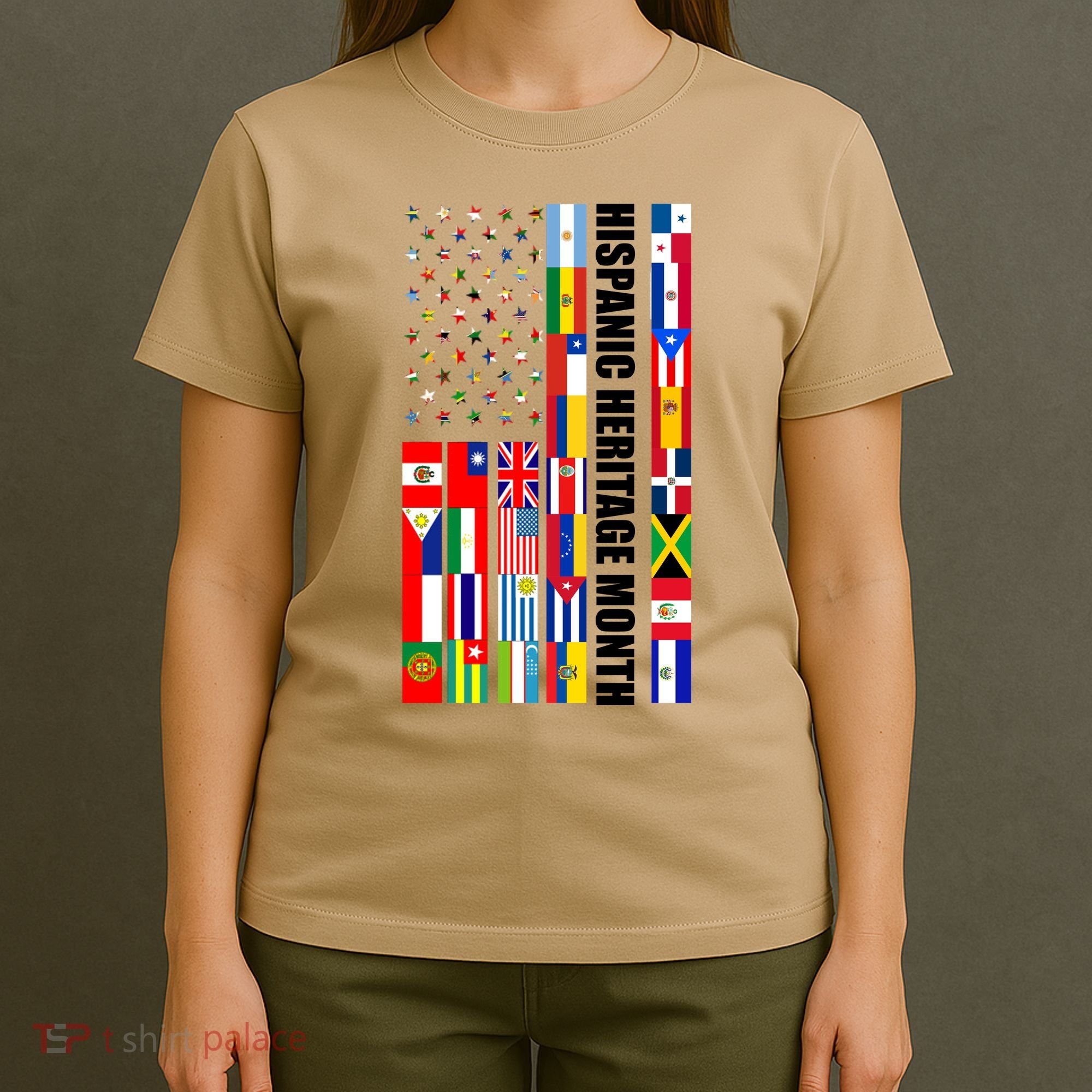 Hispanic Heritage Month Countries United Flag T-Shirt