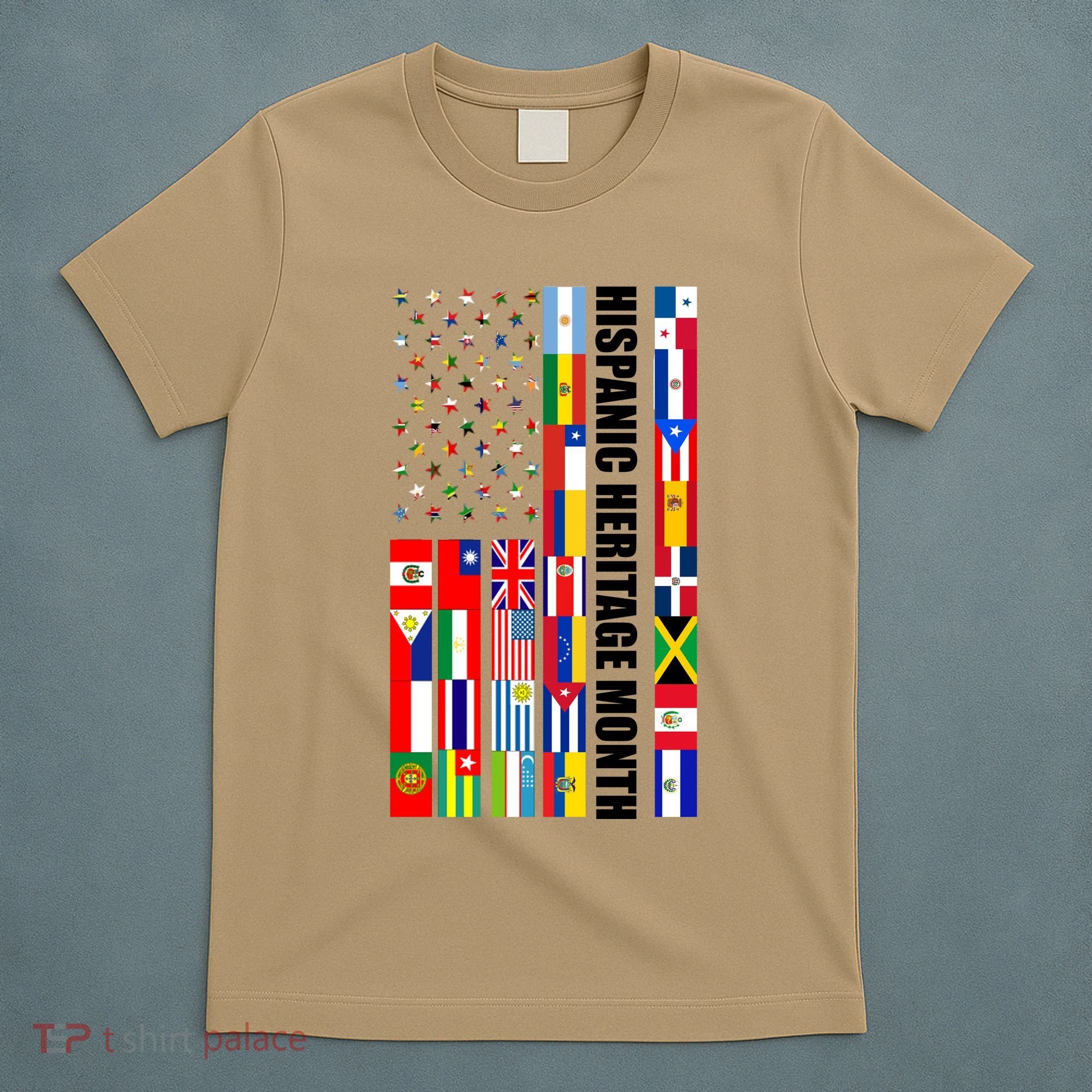 Hispanic Heritage Month Countries United Flag T-Shirt