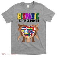 Hispanic Heritage Month Heart Hands T-Shirt thumb 0