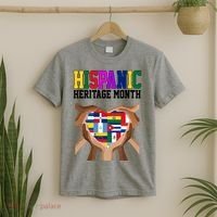 Hispanic Heritage Month Heart Hands T-Shirt thumb 2