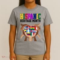 Hispanic Heritage Month Heart Hands T-Shirt thumb 4