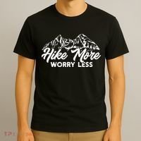 Hiker Hike More Worry Less T-Shirt thumb 3