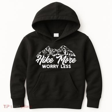 Hiker Hike More Worry Less Kids Hoodie