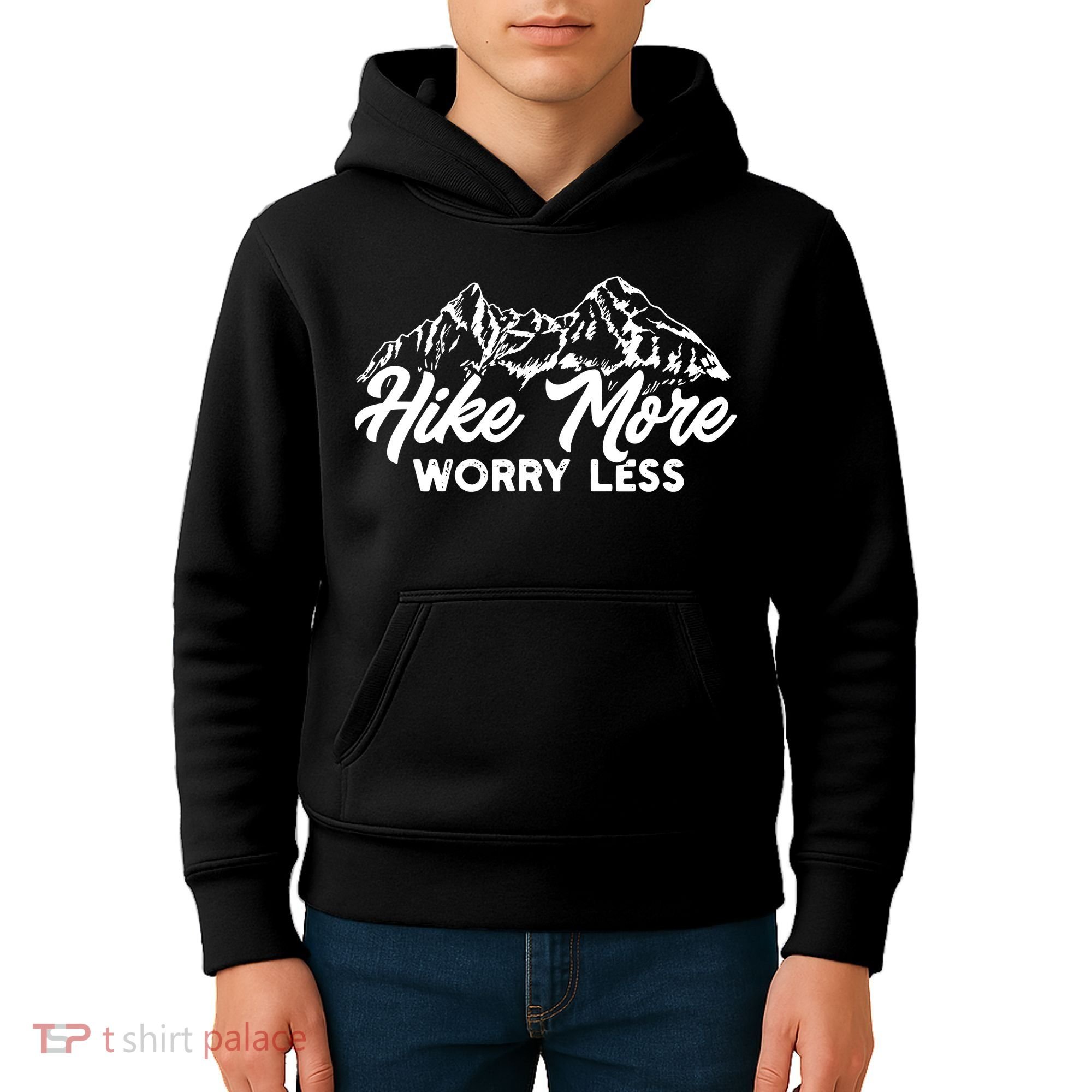 Hiker Hike More Worry Less Kids Hoodie