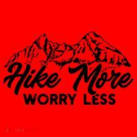Hiker Hike More Worry Less Santa Hat thumb 1