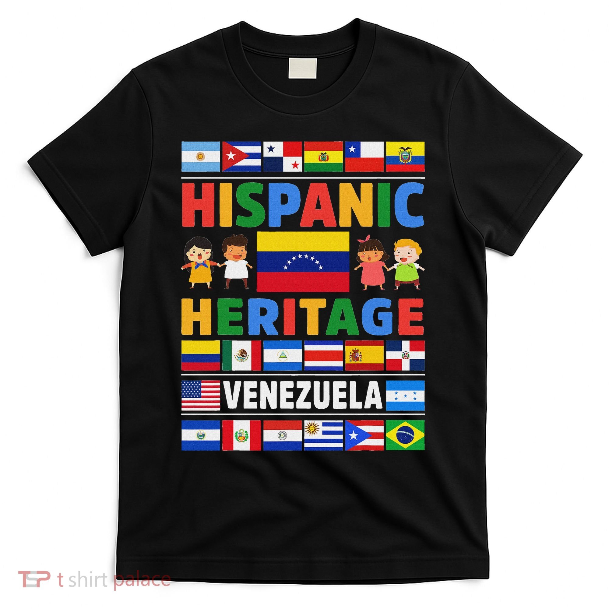 Hispanic Heritage Month Venezuela Flag Latino Countries Flag T-Shirt