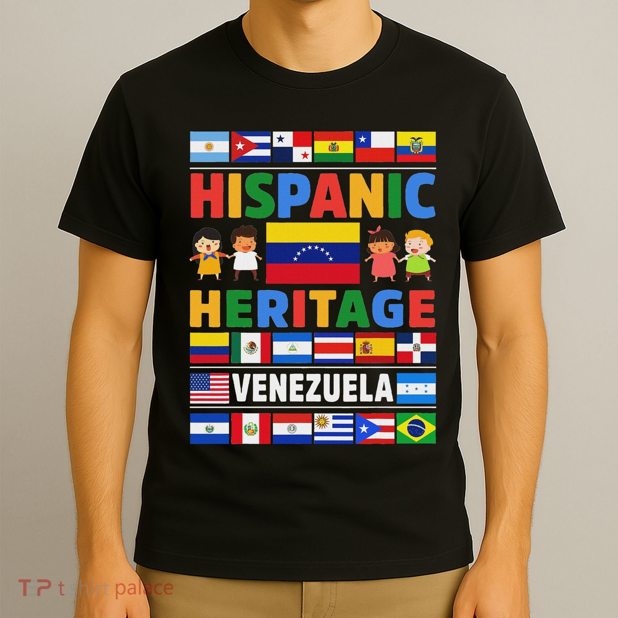 Hispanic Heritage Month Venezuela Flag Latino Countries Flag T-Shirt