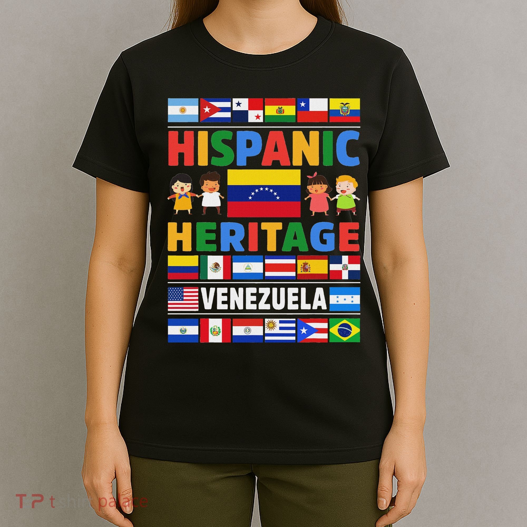 Hispanic Heritage Month Venezuela Flag Latino Countries Flag T-Shirt