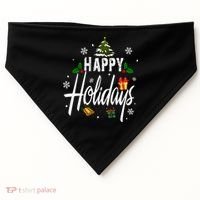 Happy Holidays | Merry Christmas USA-Made Doggie Bandana thumb 0