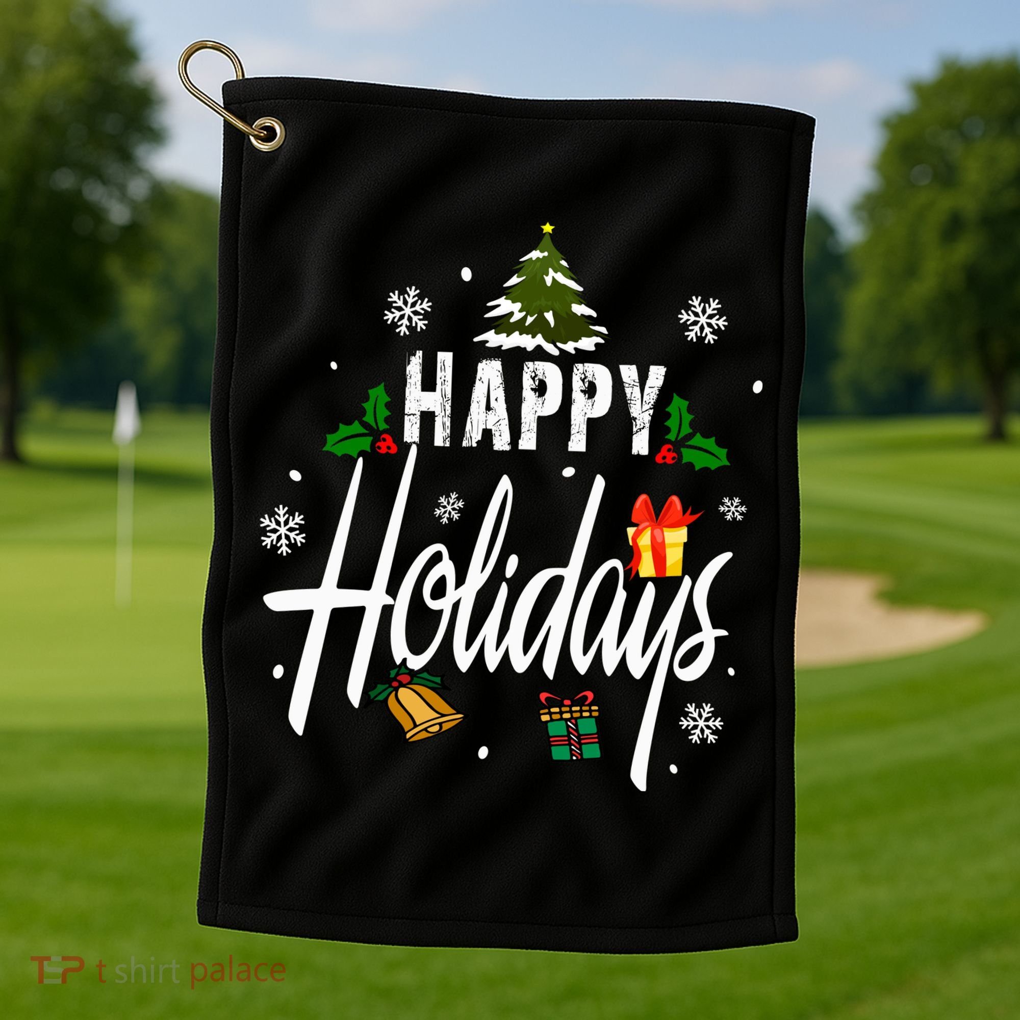 Happy Holidays | Merry Christmas Golf Towel