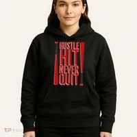 Hustle Hit Never Quit Baseball Saying Practice Workout Fan Hoodie thumb 5