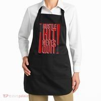 Hustle Hit Never Quit Baseball Saying Practice Workout Fan Apron thumb 2