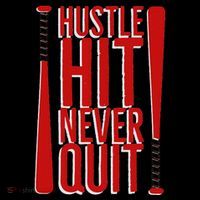 Hustle Hit Never Quit Baseball Saying Practice Workout Fan Sweatshirt thumb 3