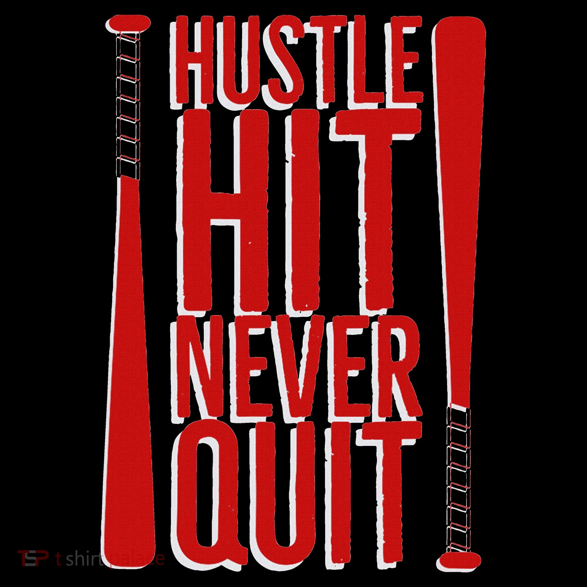 Hustle Hit Never Quit Baseball Saying Practice Workout Fan Women's Hoodie