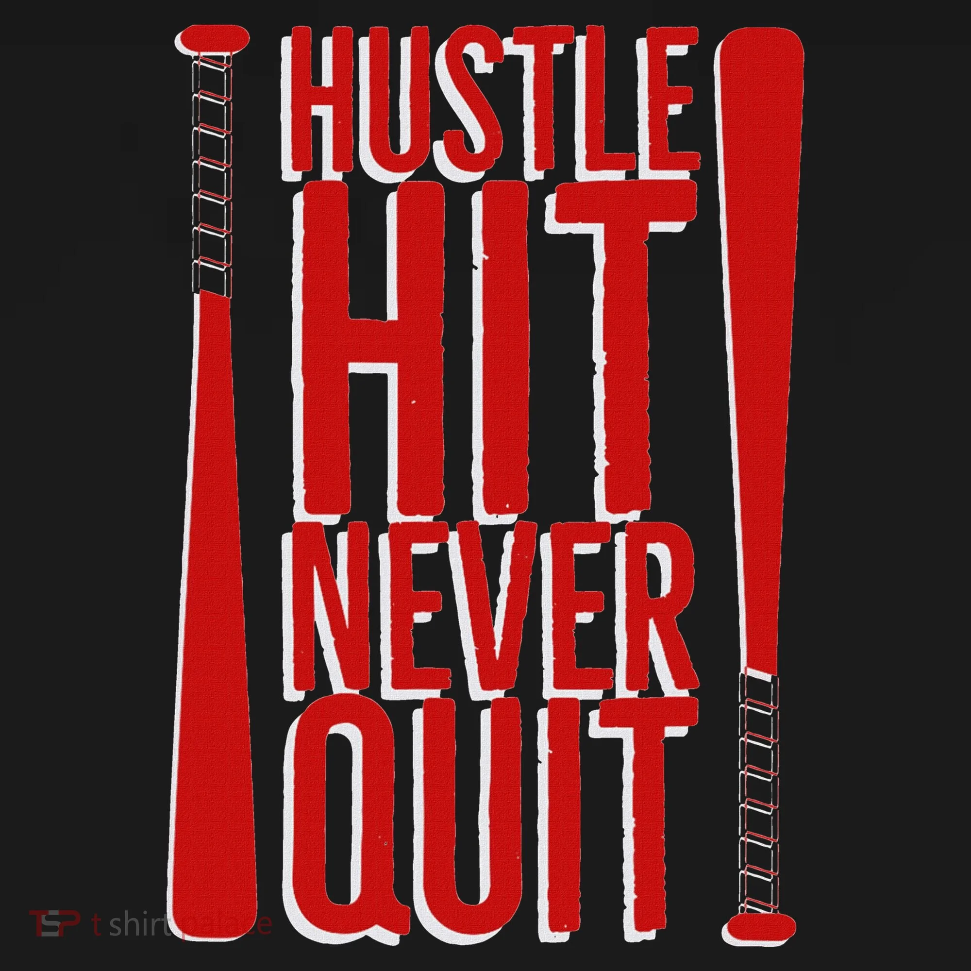 Hustle Hit Never Quit Baseball Saying Practice Workout Fan Mousepad