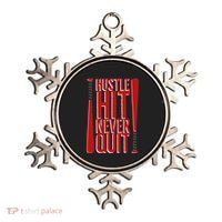Hustle Hit Never Quit Baseball Saying Practice Workout Fan Ornament thumb 0