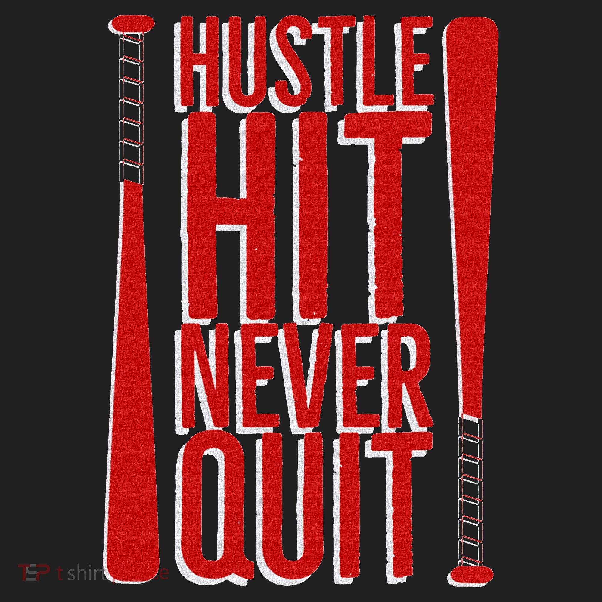 Hustle Hit Never Quit Baseball Saying Practice Workout Fan Hat