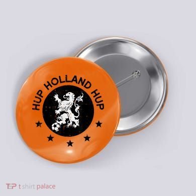 Hup Holland Netherlands Orange Soccer Button