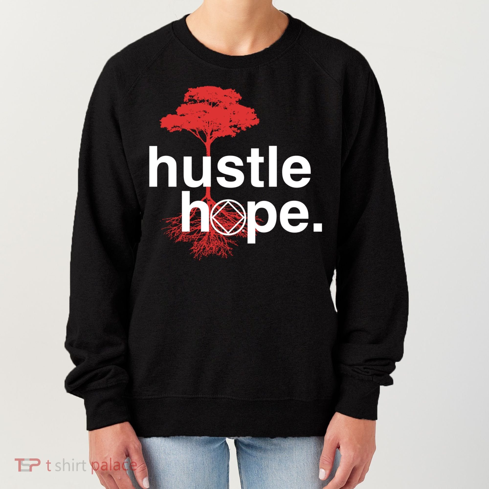 Hustle Hope Na Symbol Narcotics Anonymous Na Aa Gift Gift Women's Sweatshirt