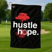 Hustle Hope Na Symbol Narcotics Anonymous Na Aa Gift Gift Golf Towel thumb 1