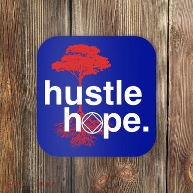 Hustle Hope Na Symbol Narcotics Anonymous Na Aa Gift Gift Coaster