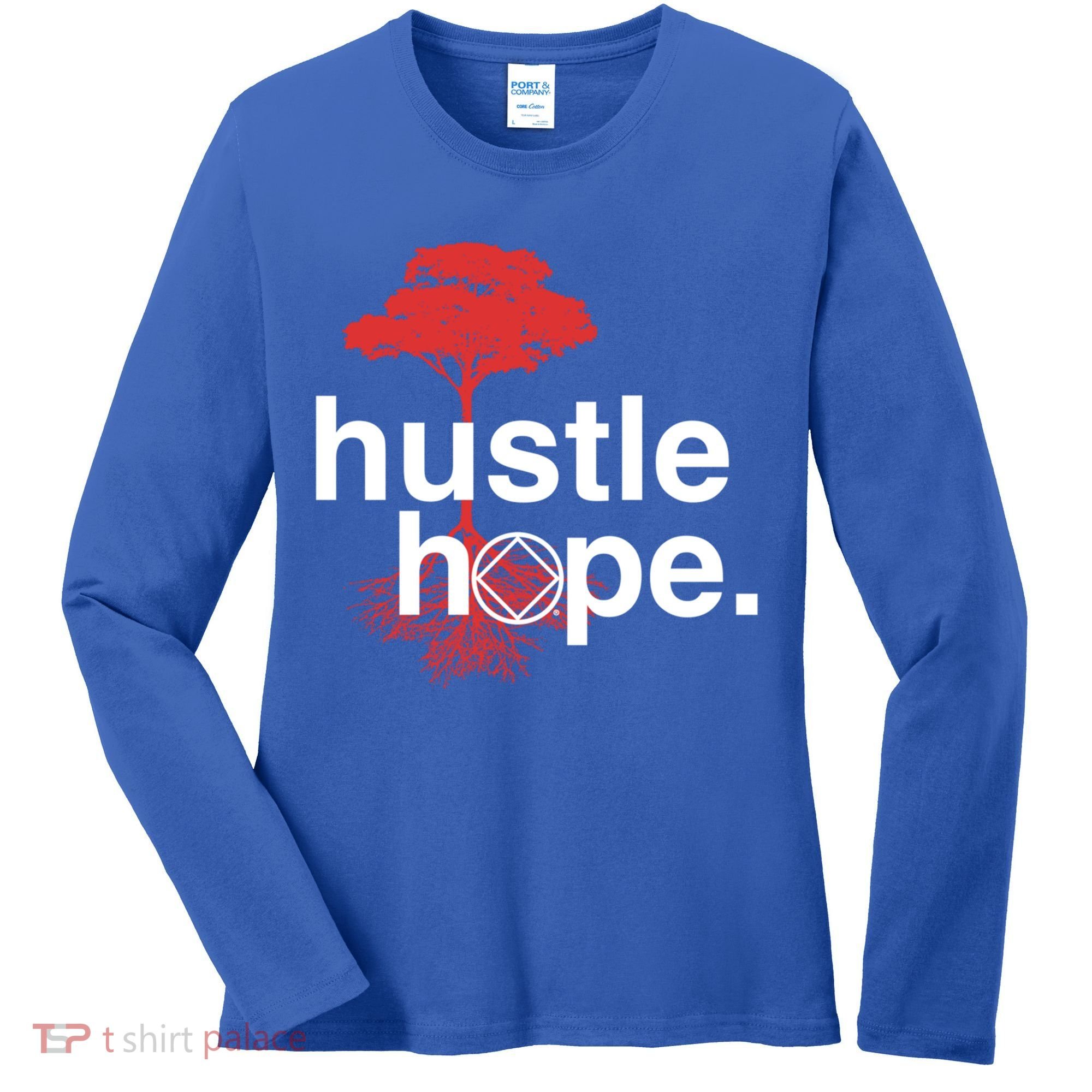 Hustle Hope Na Symbol Narcotics Anonymous Na Aa Gift Gift Women's Long Sleeve Shirt