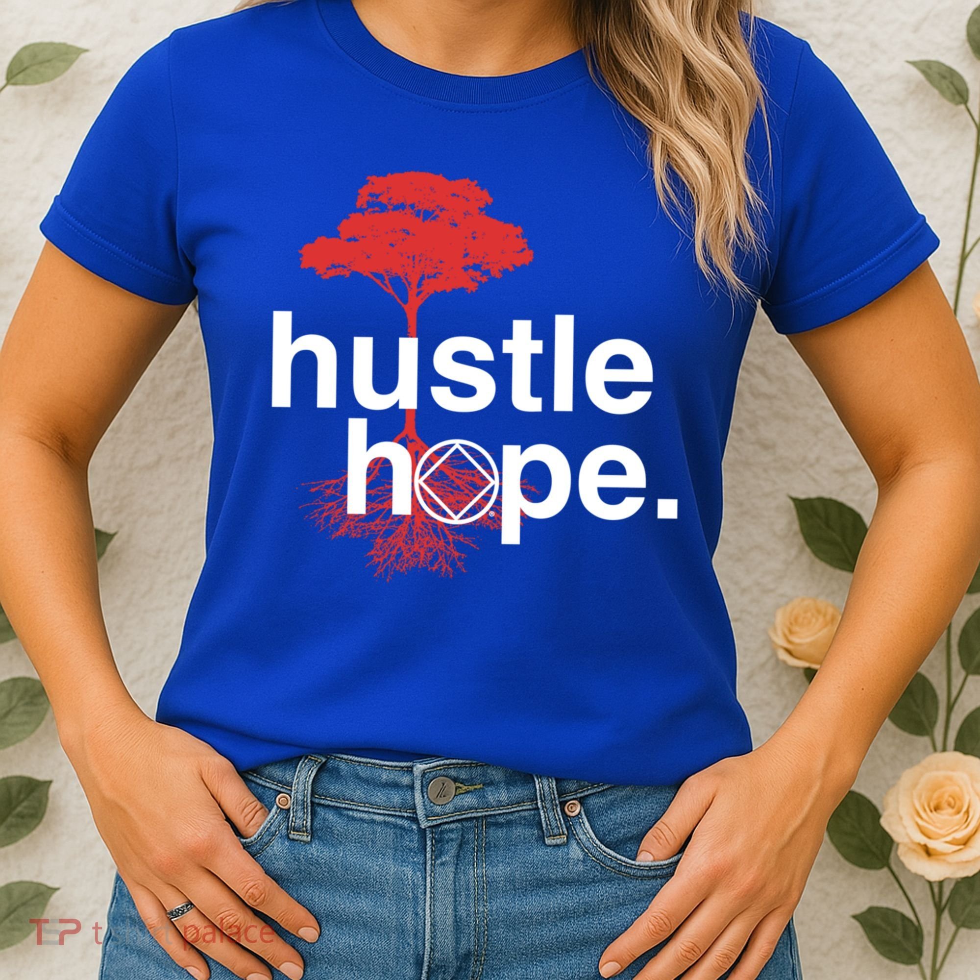 Hustle Hope Na Symbol Narcotics Anonymous Na Aa Gift Gift Women's T-Shirt