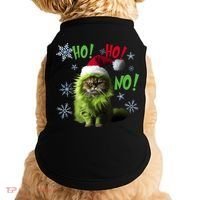 Ho Ho No Funny Bad Cat Christmas Doggie Tank thumb 0