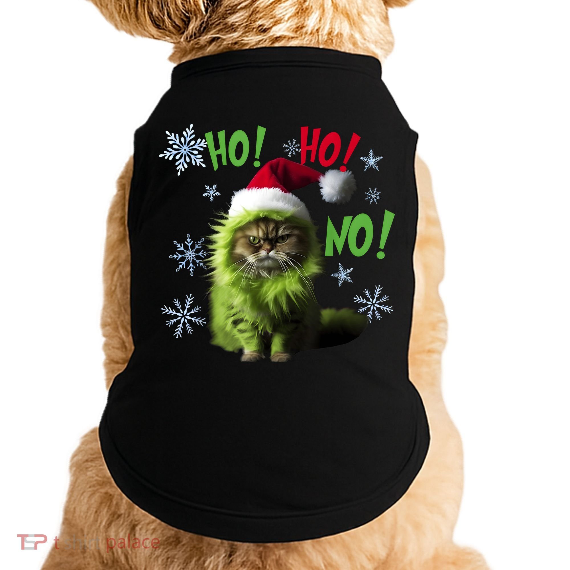 Ho Ho No Funny Bad Cat Christmas Doggie Tank