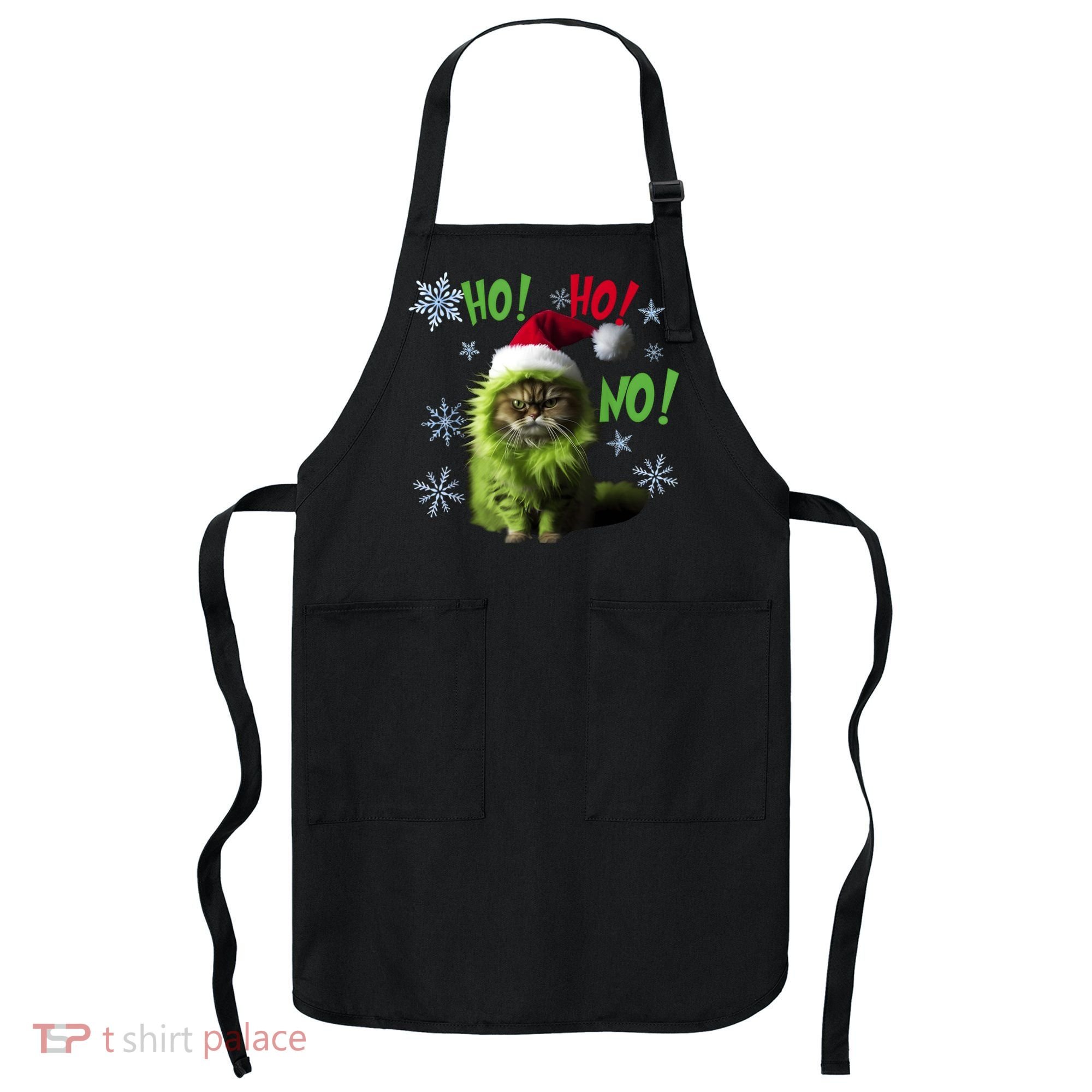 Ho Ho No Funny Bad Cat Christmas Apron