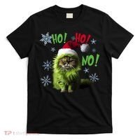 Ho Ho No Funny Bad Cat Christmas T-Shirt thumb 0
