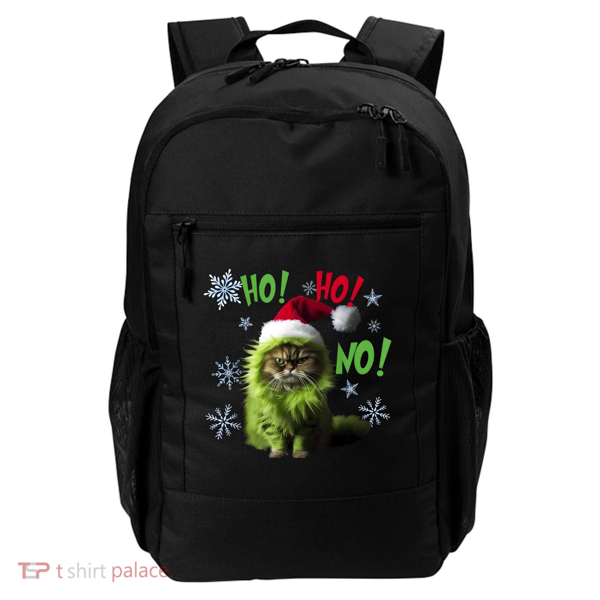 Ho Ho No Funny Bad Cat Christmas Backpack