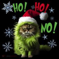 Ho Ho No Funny Bad Cat Christmas Coffee Mug thumb 5