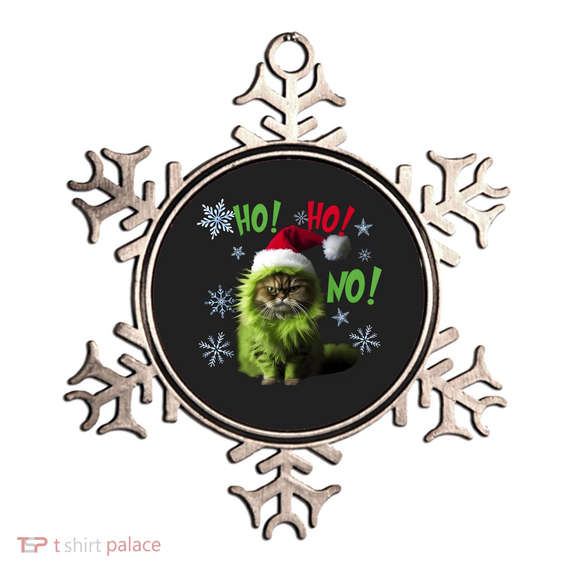 Ho Ho No Funny Bad Cat Christmas Ornament