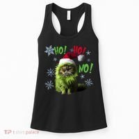Ho Ho No Funny Bad Cat Christmas Women's Tank Top thumb 0