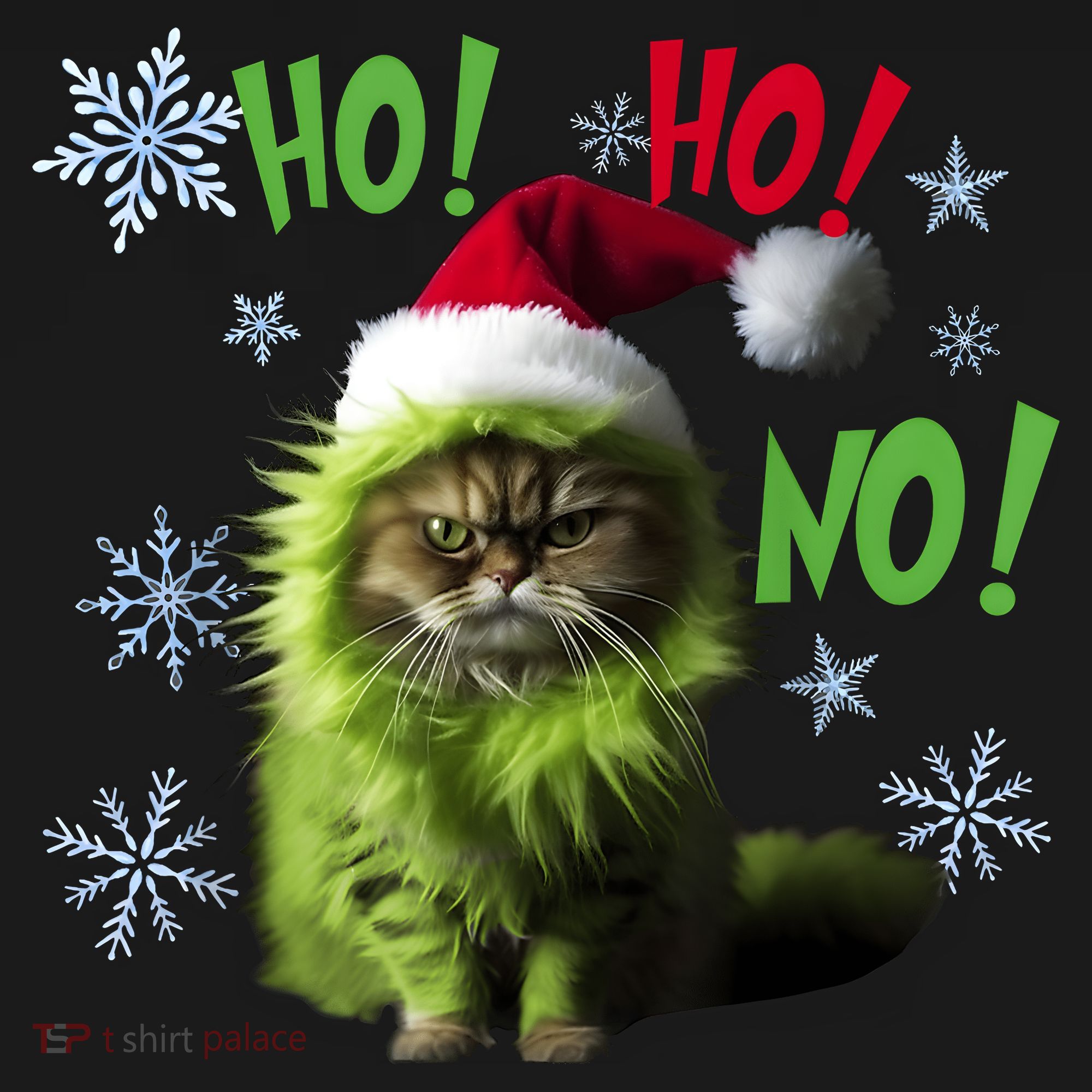 Ho Ho No Funny Bad Cat Christmas Women's Tank Top