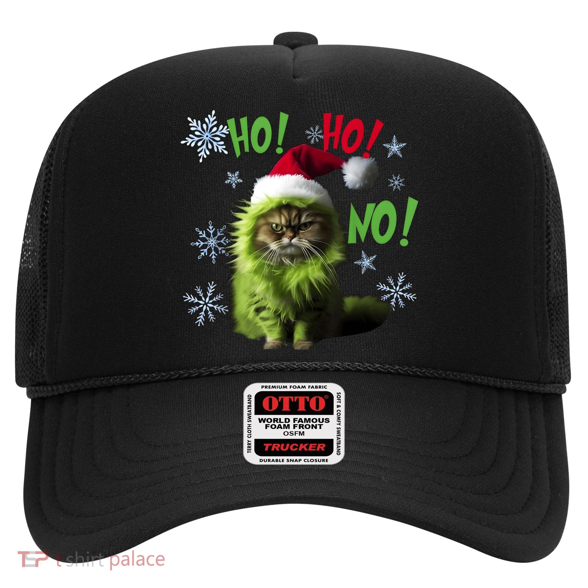 Ho Ho No Funny Bad Cat Christmas Hat