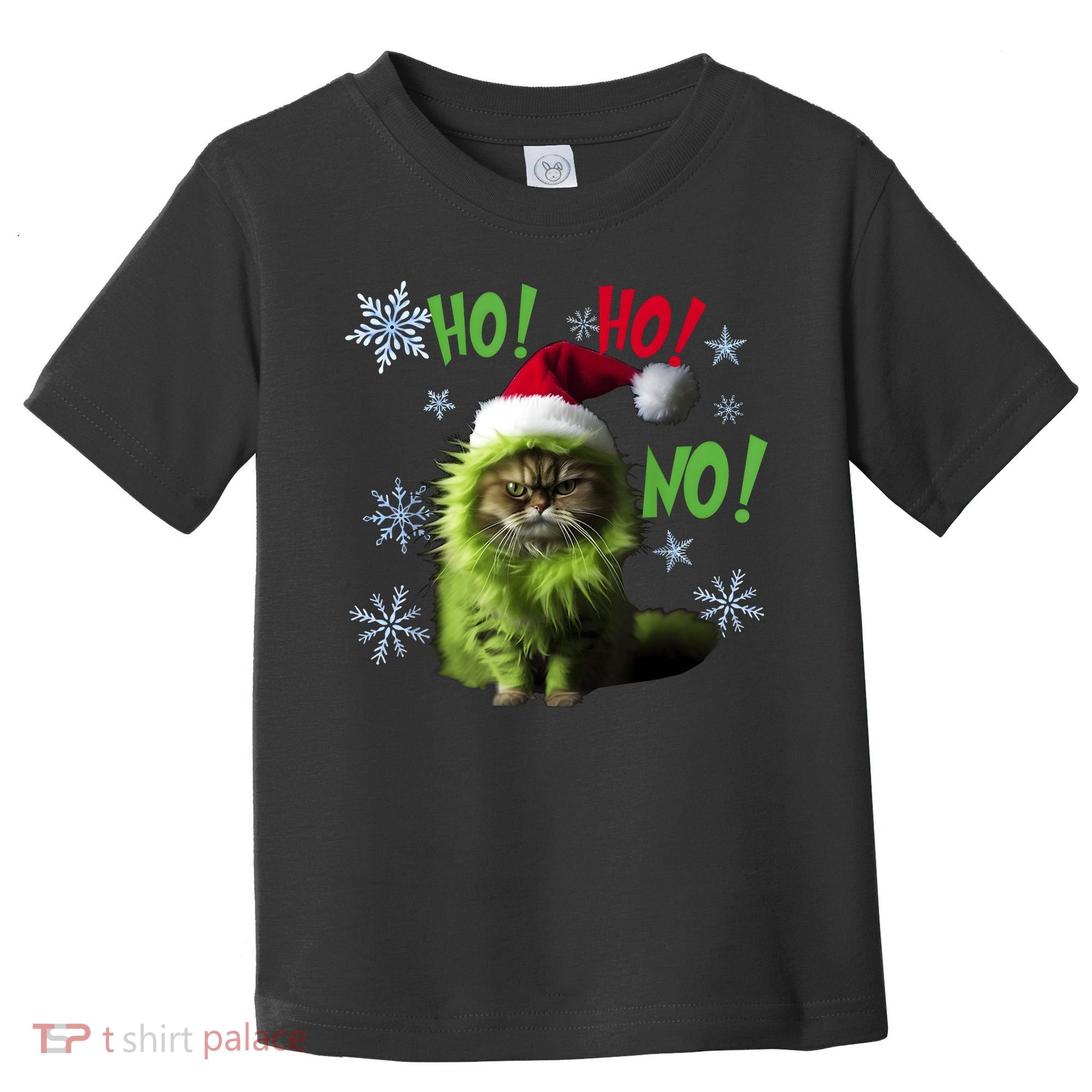 Ho Ho No Funny Bad Cat Christmas Toddler T-Shirt