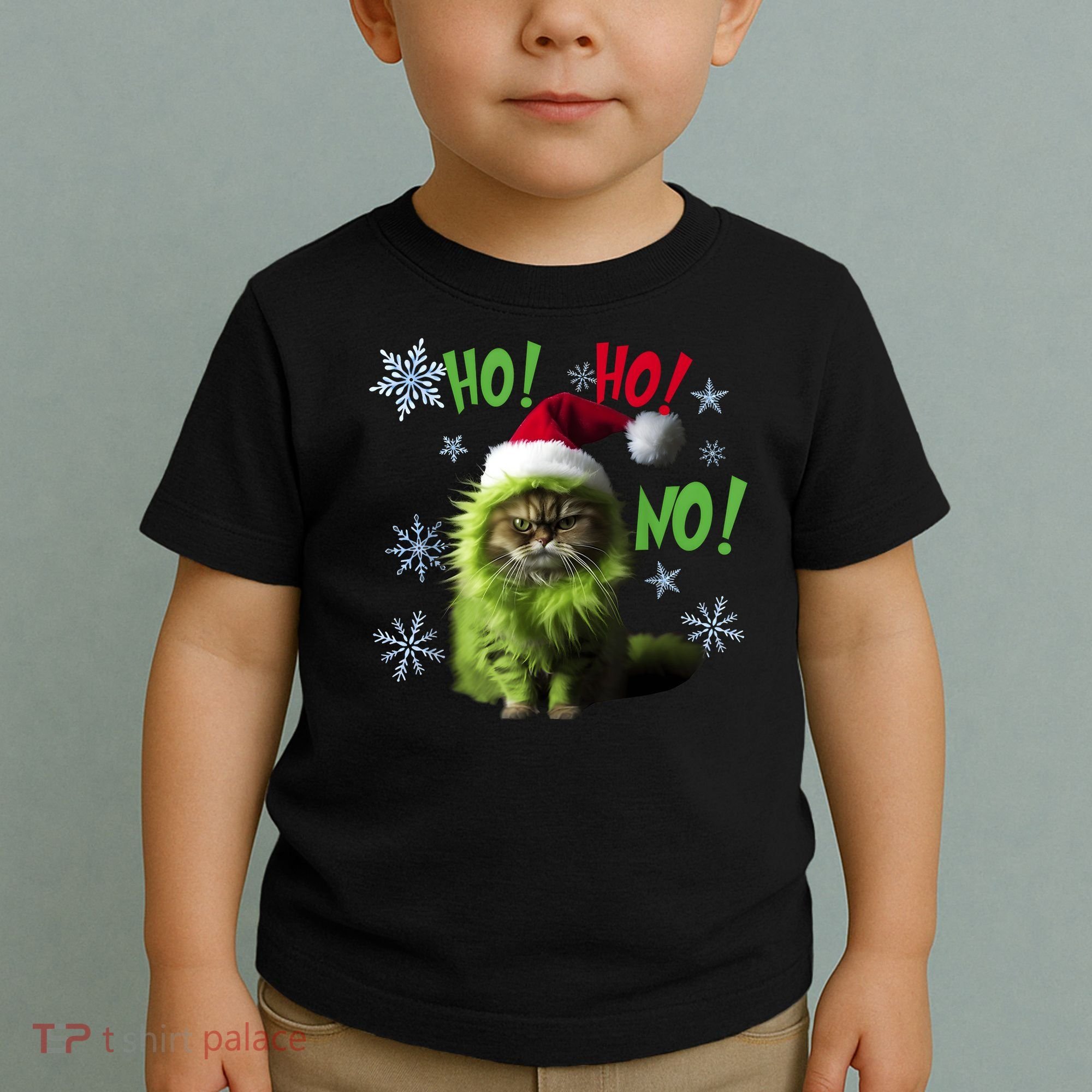 Ho Ho No Funny Bad Cat Christmas Toddler T-Shirt