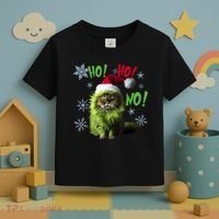 Ho Ho No Funny Bad Cat Christmas Toddler T-Shirt thumb 3