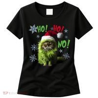 Ho Ho No Funny Bad Cat Christmas Women's T-Shirt thumb 0