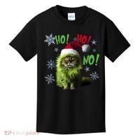 Ho Ho No Funny Bad Cat Christmas Kids T-Shirt thumb 0