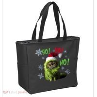 Ho Ho No Funny Bad Cat Christmas Tote Bag thumb 2
